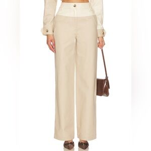 NWT Camila Coelho Araceli Pant in Sand & Beige